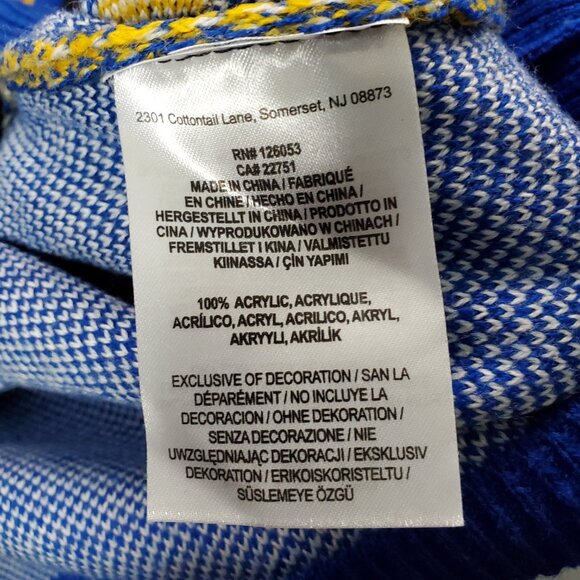 Golden State Warriors‎ Men Ugly Sweater XL Yellow Knit Long Sleeve Crew Neck - Picture 6 of 8